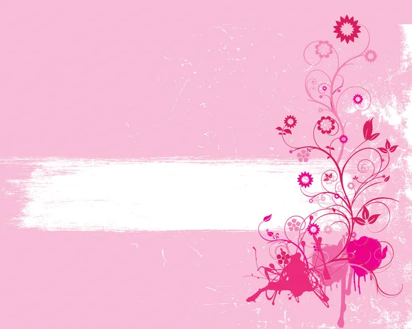 Rózsaszín virágos — Stock Vector