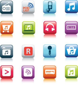 Music icons clipart