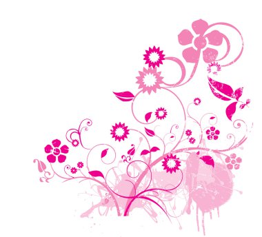 Floral and swirls clipart