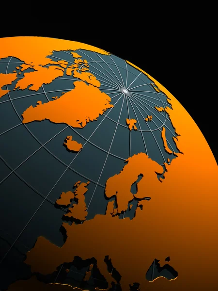 Beyaz arka plan üzerinde izole 3d dünya — Stok fotoğraf