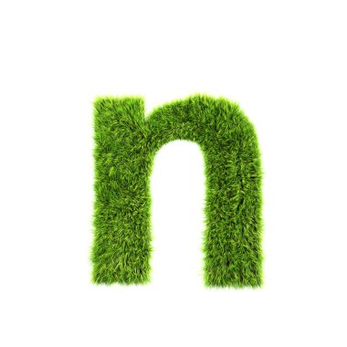 Grass lower-case letter - n clipart