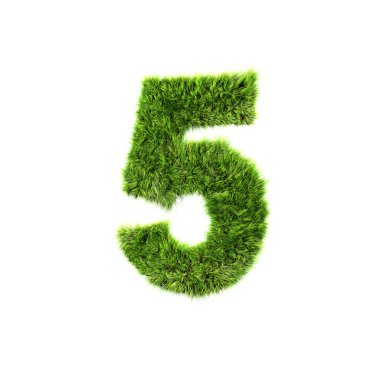 Grass digit - 5 clipart