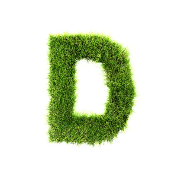 Grasbuchstabe - d - Großbuchstaben — Stockfoto