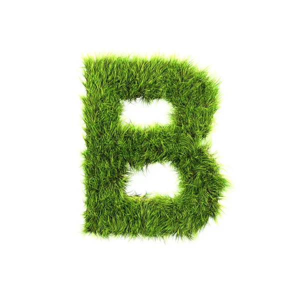 Трава буква - B - Верхний корпус — стоковое фото
