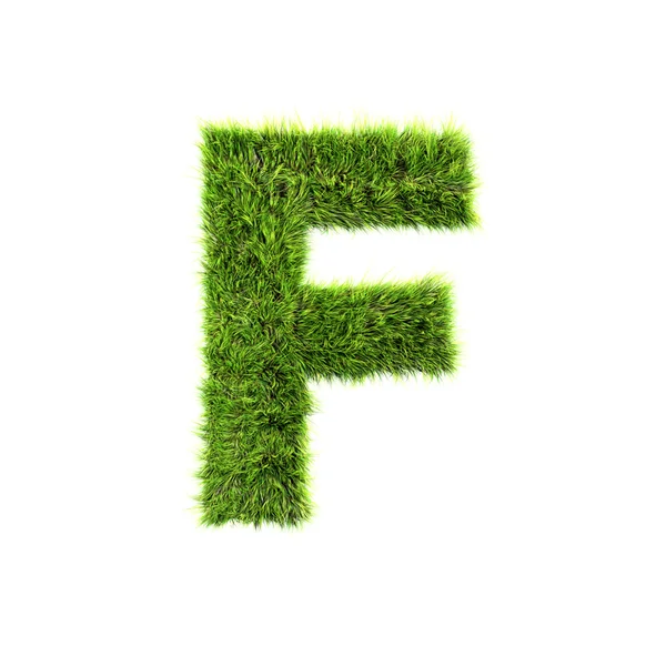 Lettera sull'erba F maiuscola — Foto Stock