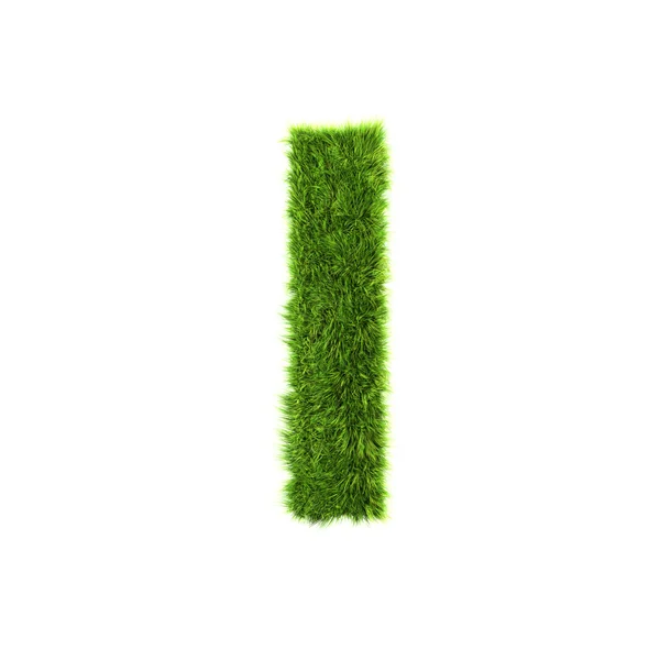 Grasbuchstabe - i - Großbuchstaben — Stockfoto