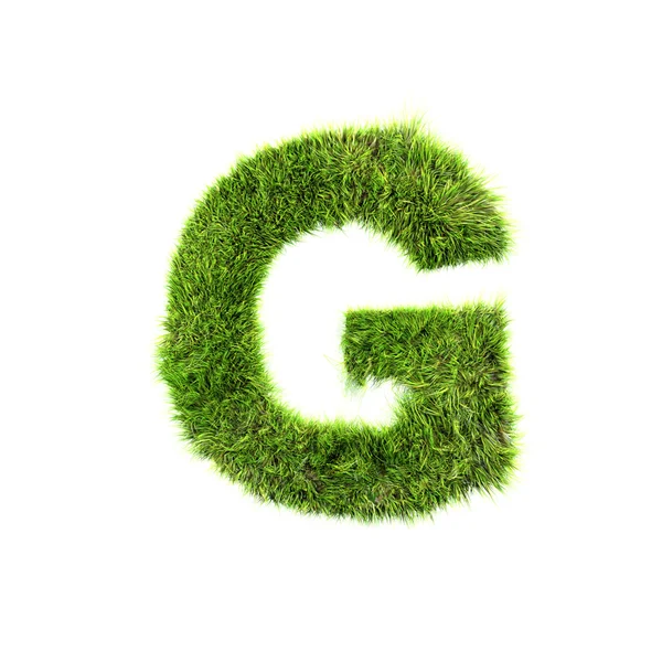 Grass letter - G - Upper case — Stock Photo, Image