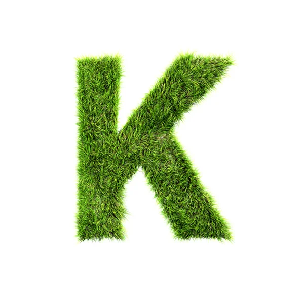 Трава буква - K - Верхний корпус — стоковое фото