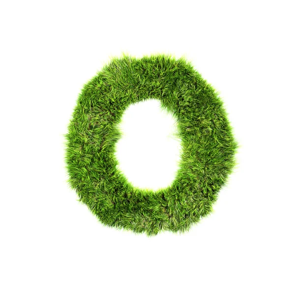 Трава буква - O - Верхний корпус — стоковое фото