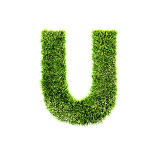 Grasbuchstabe - u - Großbuchstaben — Stockfoto
