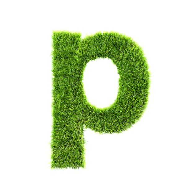 Letra minúscula de hierba - p — Foto de Stock