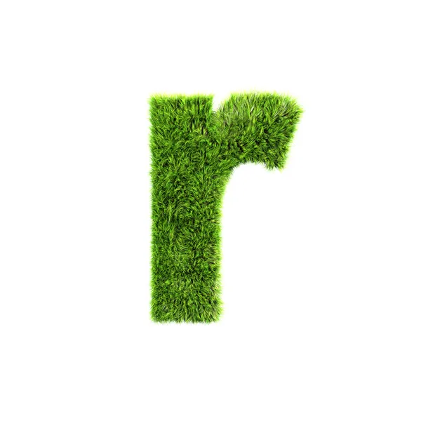Malé písmeno trávy - r — Stock fotografie