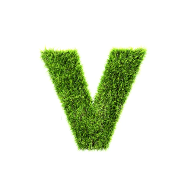 Malé písmeno trávy - v — Stock fotografie