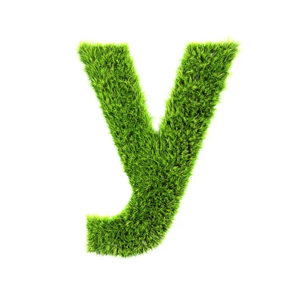 Malé písmeno trávy - y — Stock fotografie