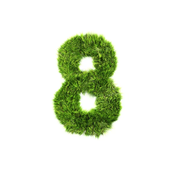 Grass digit - 8 — Stock Photo, Image