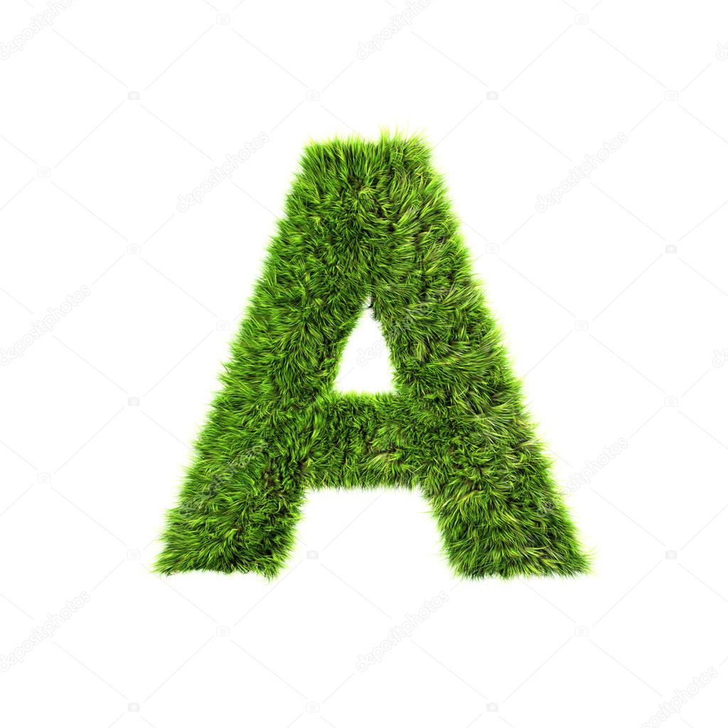 Grass letter - A - Upper case