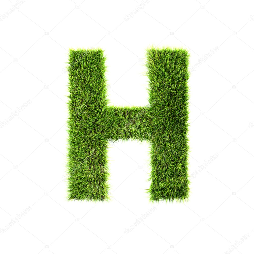 Grass letter - H - Upper case