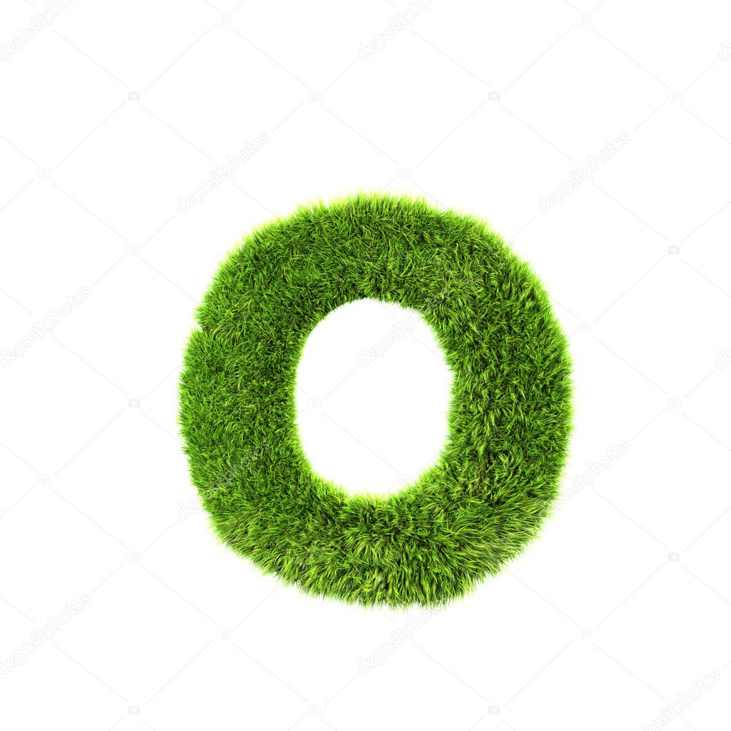 Grass lower-case letter - o