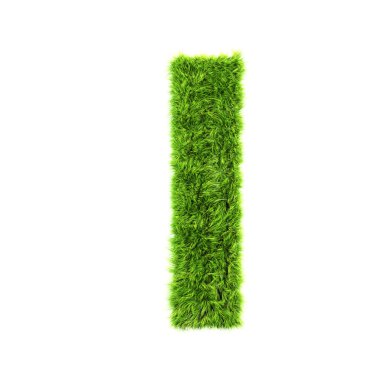 Grass lower-case letter - L clipart