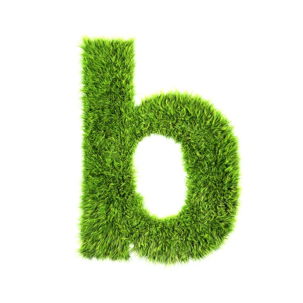 Malé písmeno trávy - b — Stock fotografie