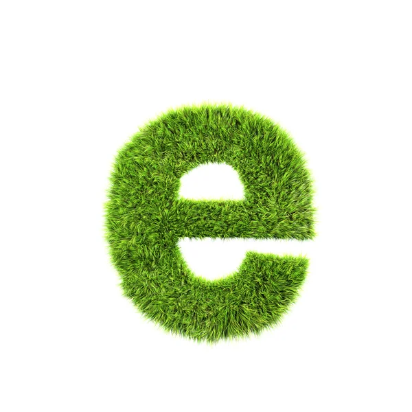 Grass lower-case letter - e — Stock Photo, Image