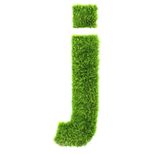 Grass lower-case letter - j — Stock Photo, Image
