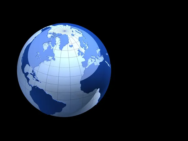 3d Земля изолированы на черном фоне — стоковое фото