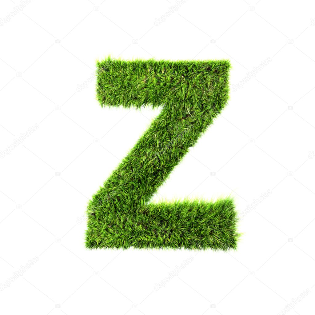 Grass letter - Z - Upper case