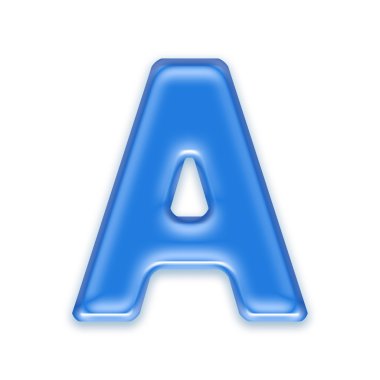 Aqua letter - A clipart