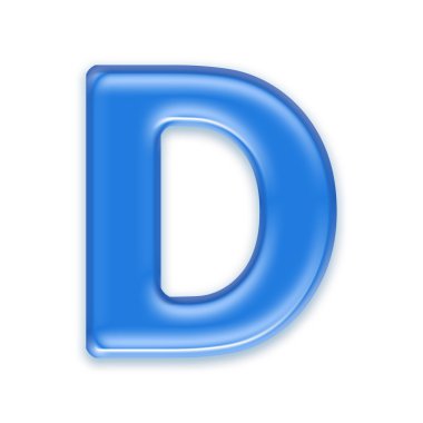 Aqua letters - D clipart