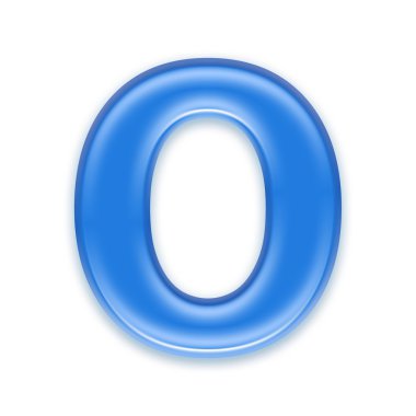 Aqua letter - O clipart