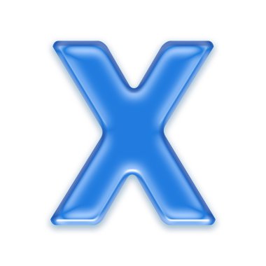 Aqua letter - X clipart