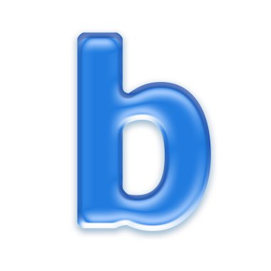 Aqua lower case letter - b clipart