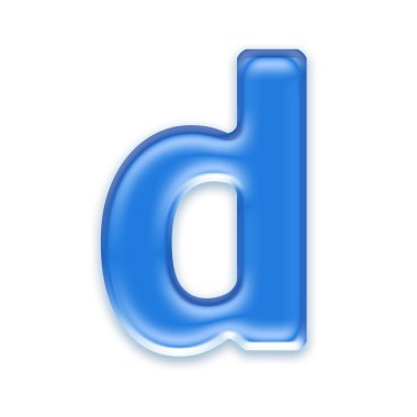 Aqua lower case letter - d clipart