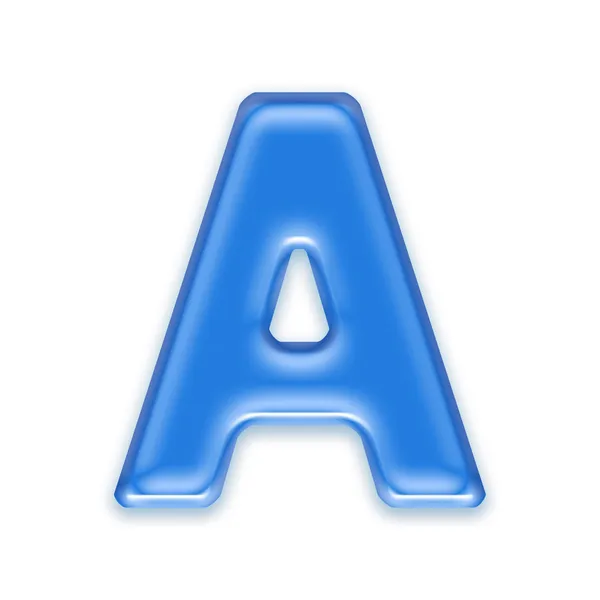 Aqua mektup - bir — Stok fotoğraf