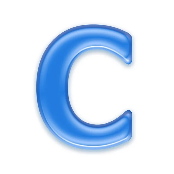 Буква Aqua - C — стоковое фото