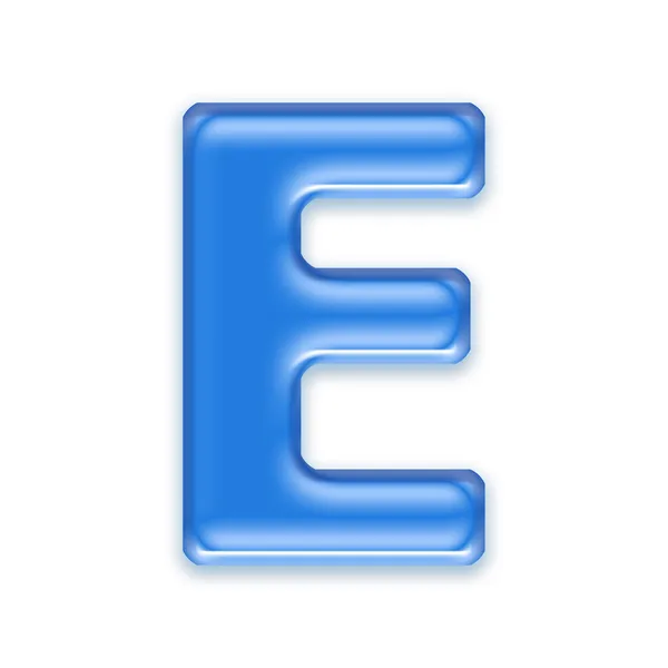 Буква аква - E — стоковое фото