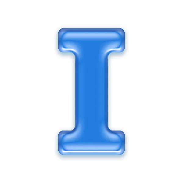 Aqua letter - I — Stock Photo, Image