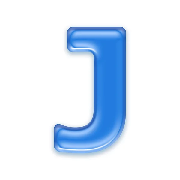 Aqua letter - J — Stock Photo, Image