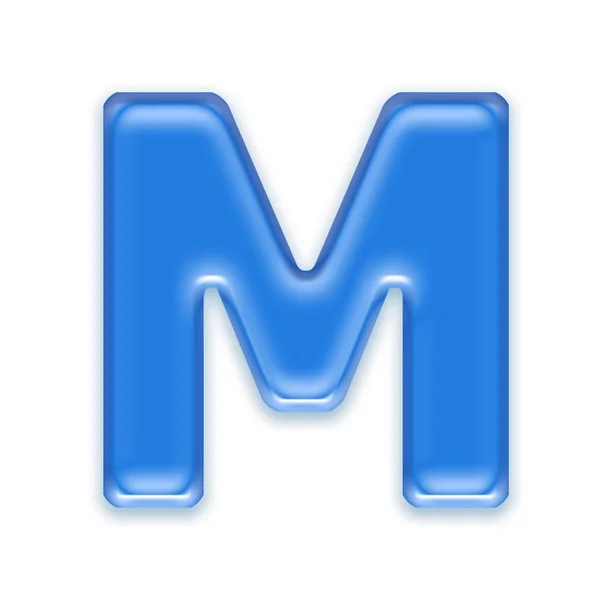 ตัวอักษร Aqua M — ภาพถ่ายสต็อก
