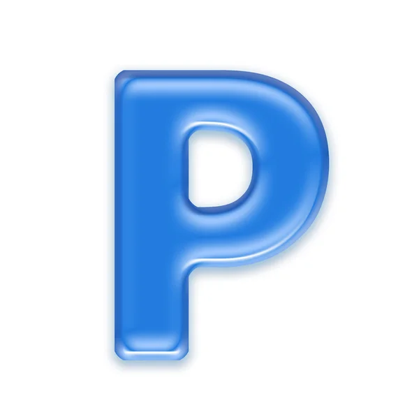 Aqua letter - P — Stock Photo, Image