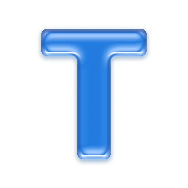 Aqua letter - T — Stock Photo, Image