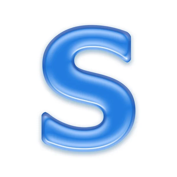 Aqua letter - S — Stock Photo, Image