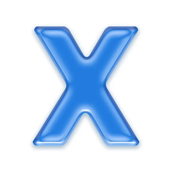 Aqua literą - x — Zdjęcie stockowe