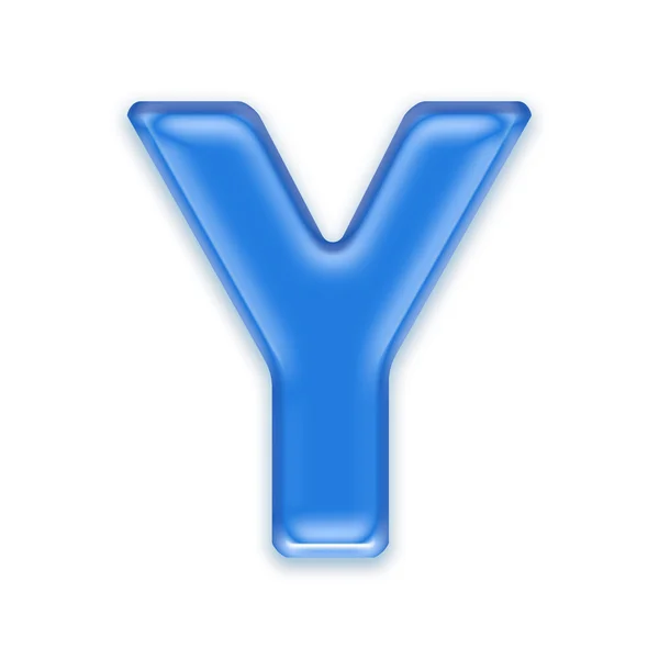 Aqua letter - Y — Stock Photo, Image