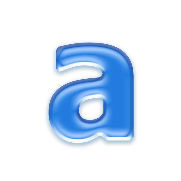 Aqua πεζό γράμμα - ένα — Φωτογραφία Αρχείου