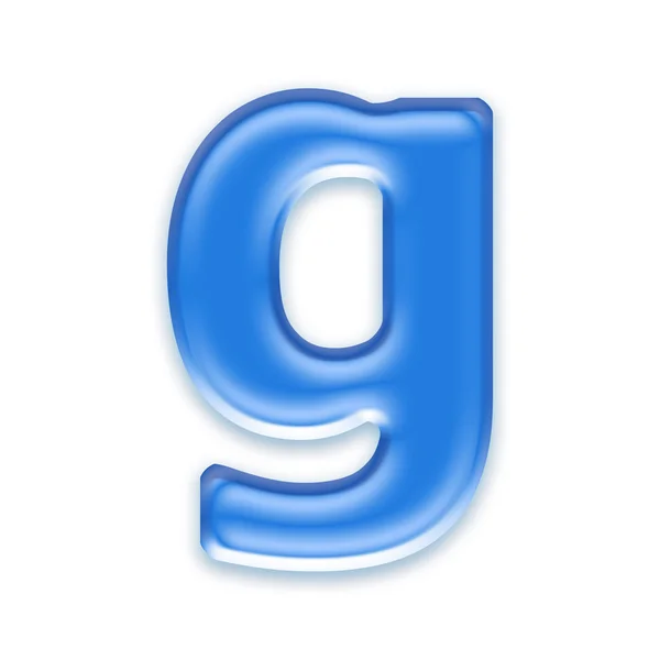 Aqua Kleinbuchstaben - g — Stockfoto
