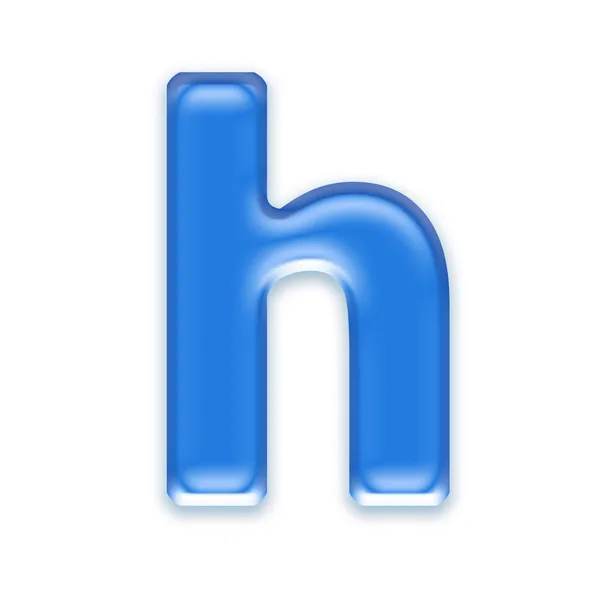 Aqua lower case letter - h — Stock Photo, Image