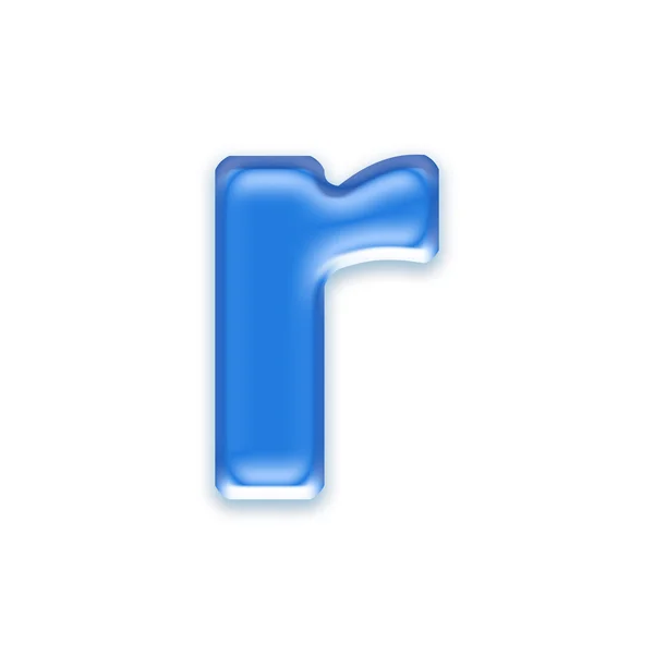 Aqua lower case letter - r — Stock Photo, Image
