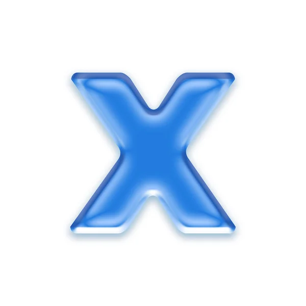 Aqua lower case letter - x — Stock Photo, Image